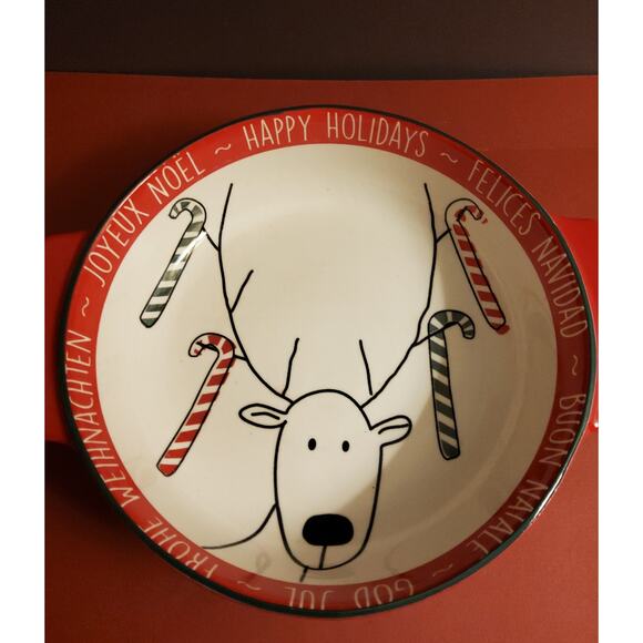 Happy Holidays - Rudy Serving Bowl in Different Languages - Picture 3 of 4